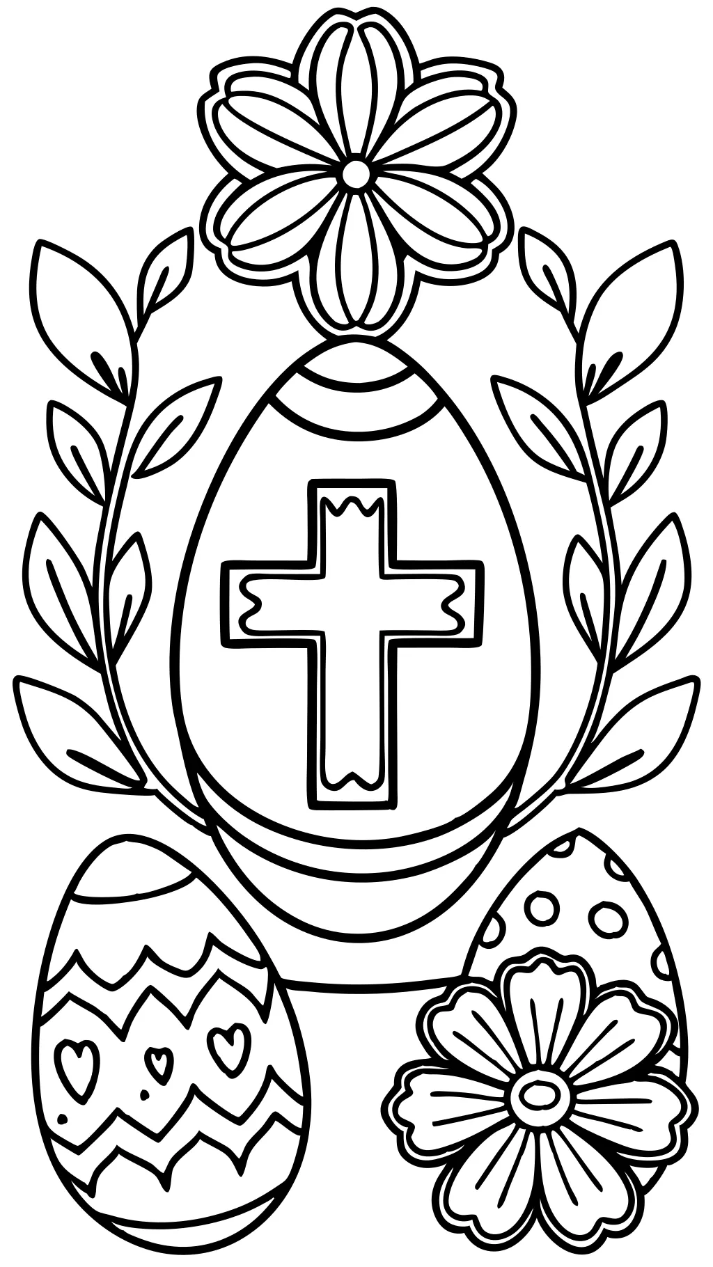 cross easter coloring pages